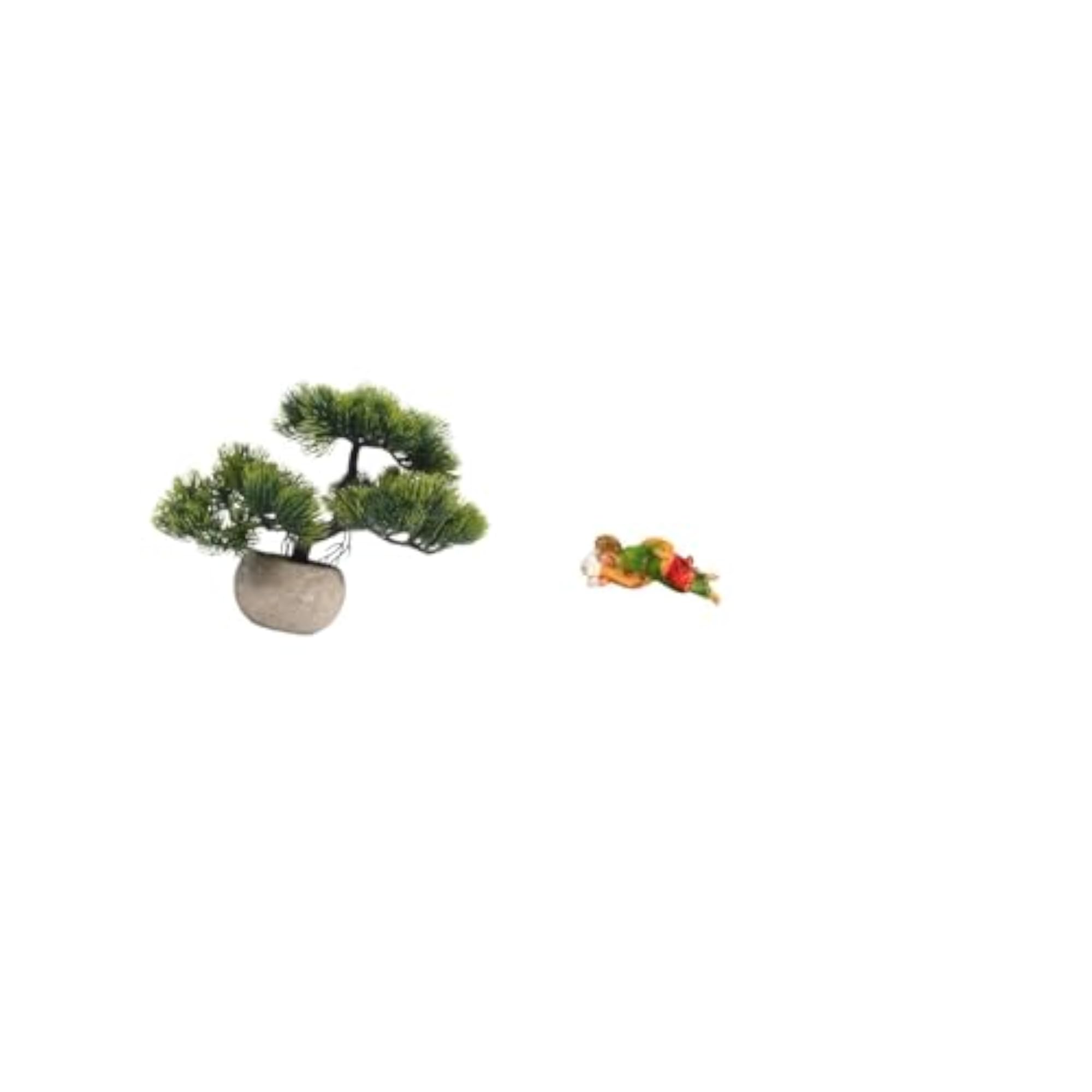 Greenery Bonsai Collection with Decorative Resin Joseph Statue